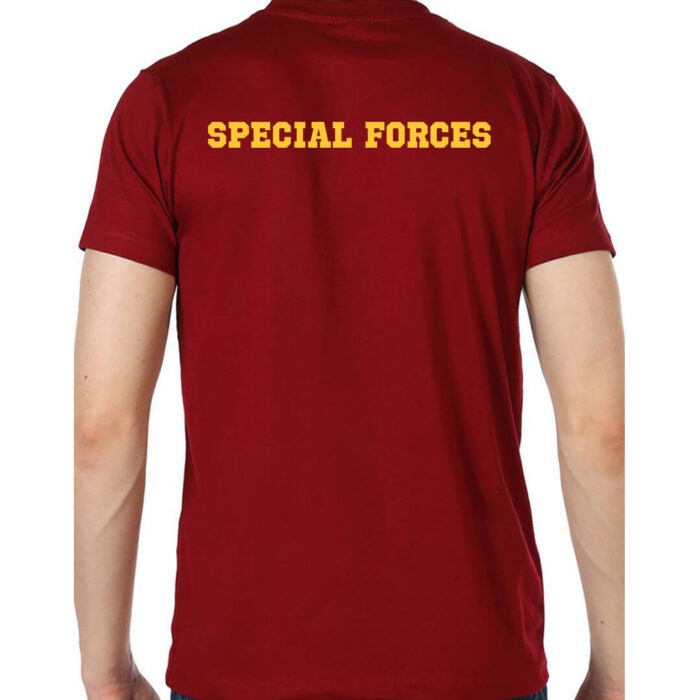 Alternative view of Special Forces Fan Tee- Maroon