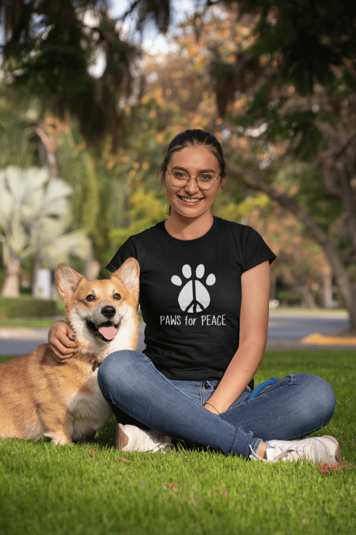 Alternative view of Paws for Peace Tee | Unisex T-shirt