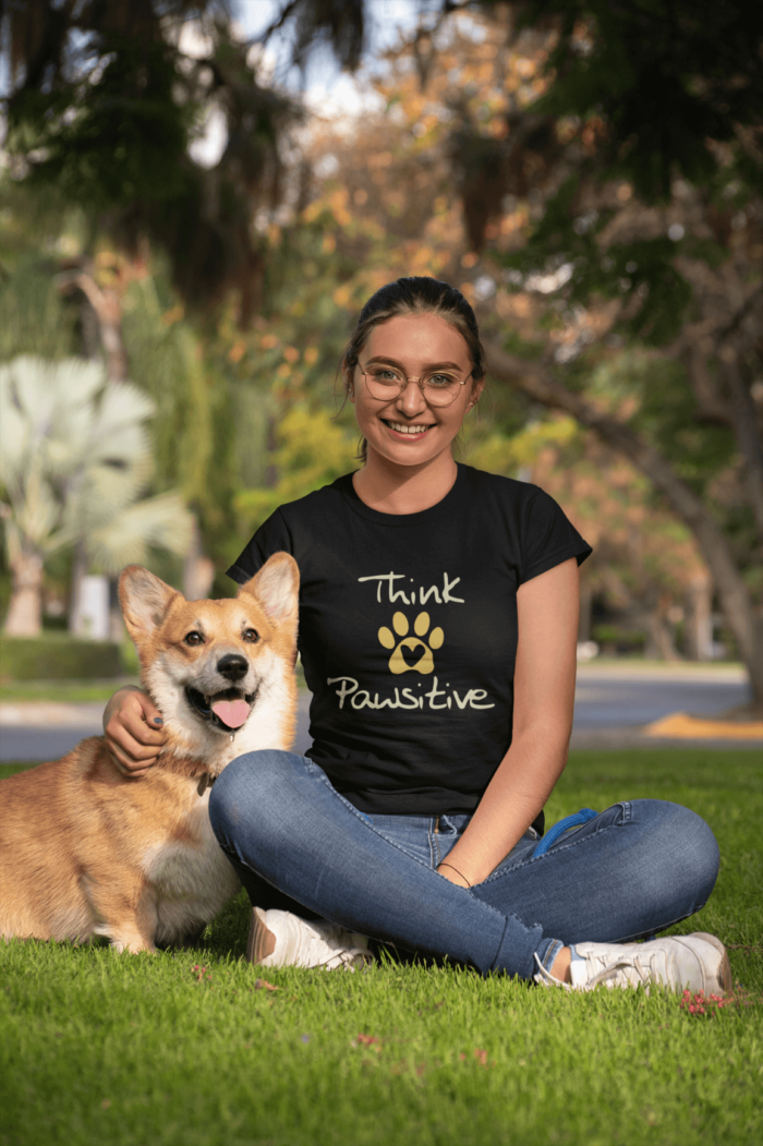 Alternative view of Think Pawsitive T-shirt