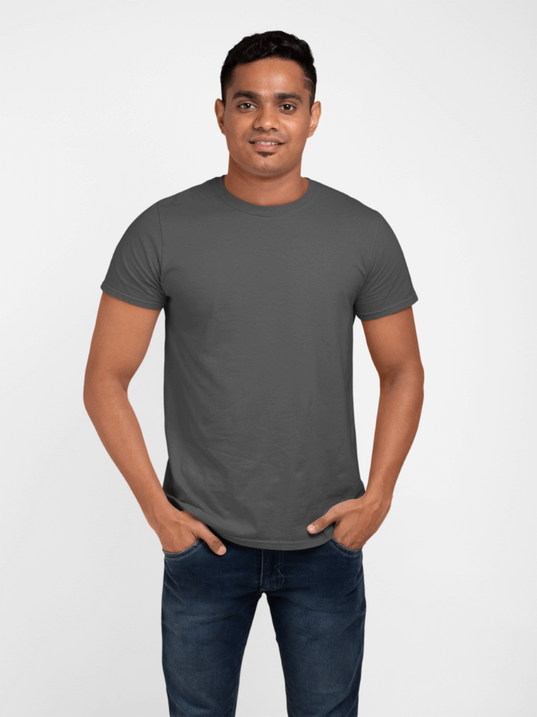 gray tshirt men