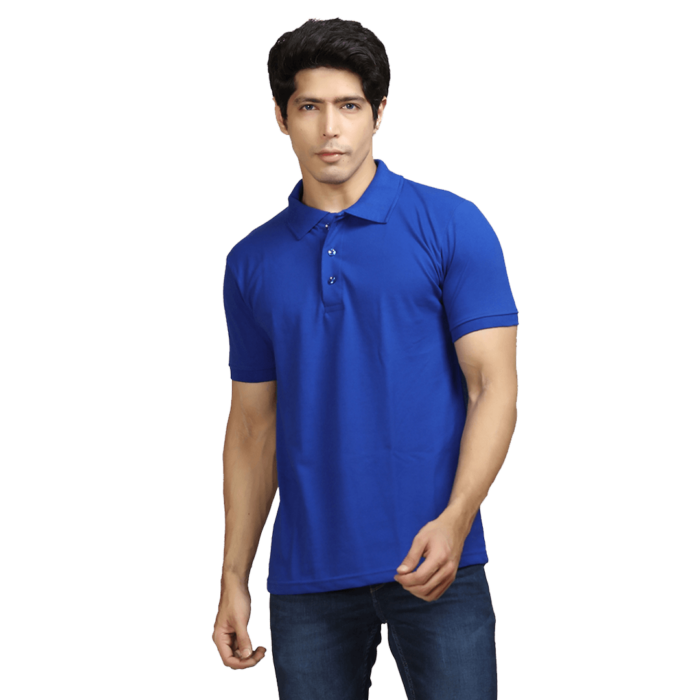 Solid Polo T-Shirt- Royal Blue