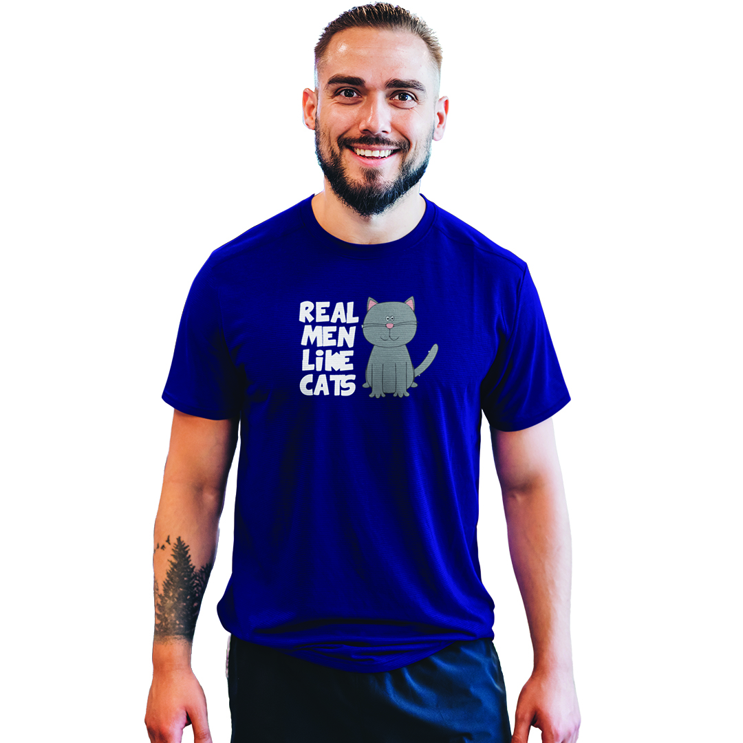 Real Men Likes Cat | Unisex T-shirt – Cool Vibe