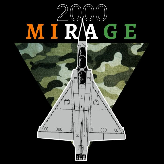 Alternative view of Mirage-2000 Fighter| Aircraft T-shirt
