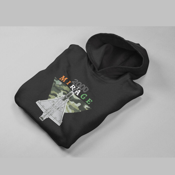 Alternative view of MIRAGE 2000 Air Force Fighter Aircraft Hoodie
