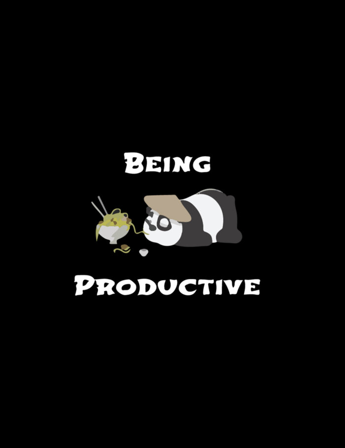 Alternative view of Productive Panda Foodie Unisex Hoodie