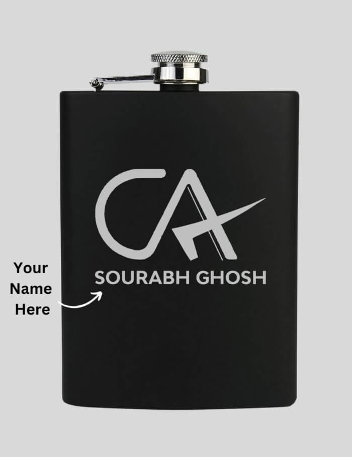 Personalized CA Logo & Name Classic Hip Flask