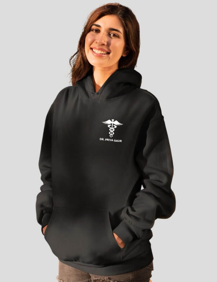 Alternative view of Personalized Medical Symbol Doctor Unisex Hoodie T-Shirt Combo