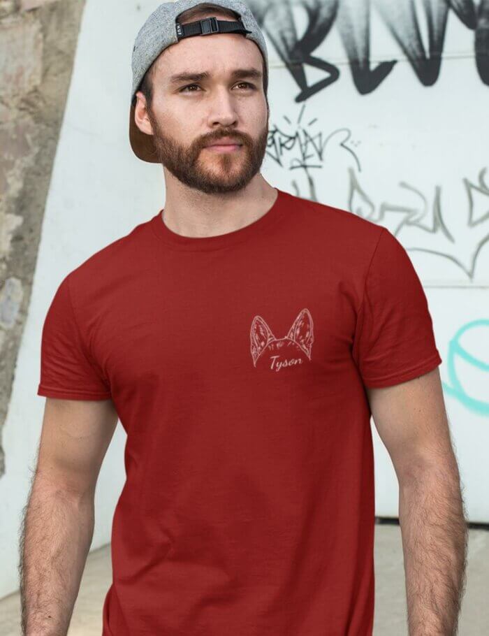 Alternative view of Personalized Dog Ear T-shirt with Your Pet's Name| Gift for Pet Lovers
