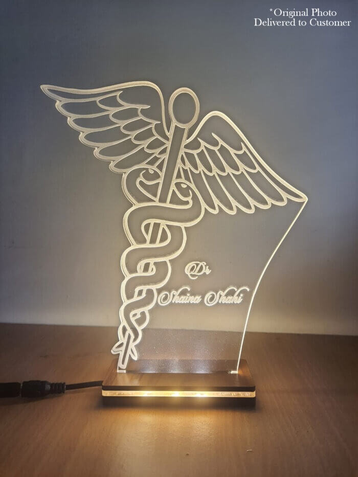Alternative view of Personalized LED Doctor Name Lamp With Stand | Gift For Doctor