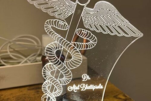 Personalized LED Doctor Name Lamp With Stand | Gift For Doctor photo review