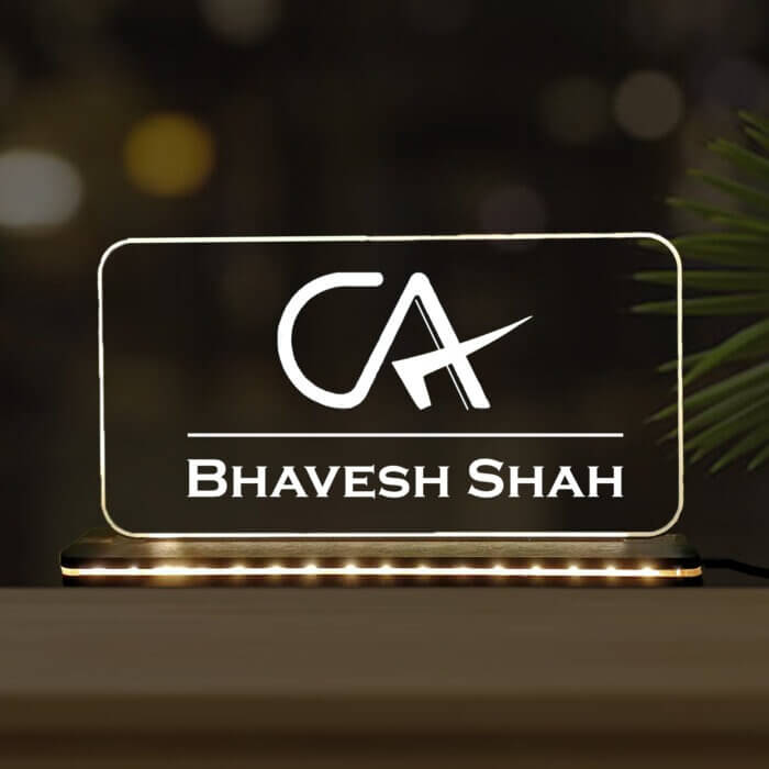 Alternative view of Personalized Chartered Accountant Name Lamp | Gift For CA