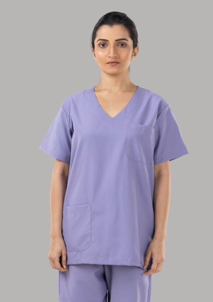 Alternative view of Personalized Premium Medical Unisex Scrub Suit Dress with Your Name - Purple