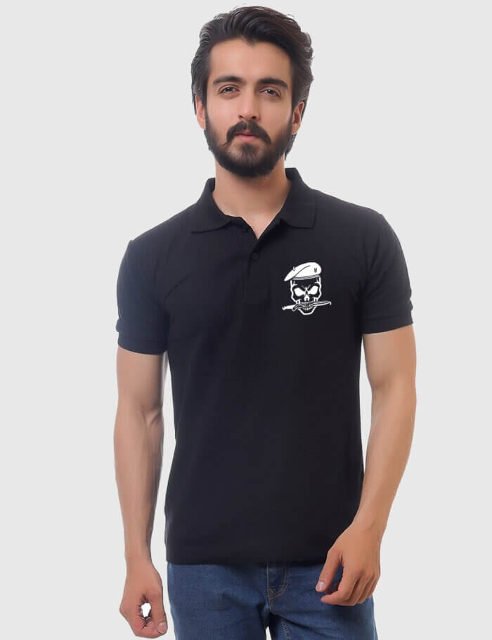 Alternative view of Para Devil Skull SF Polo T-Shirt