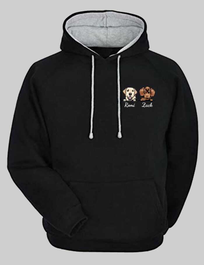 Alternative view of Personalized Pet Unisex Hoodie With Pet Name | Customized Dog Name Hoodie