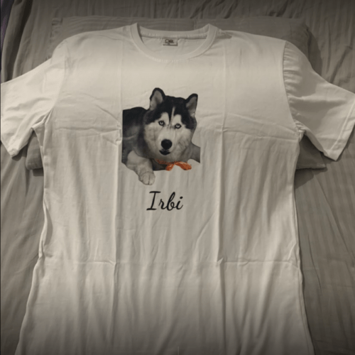 Personalized Unisex T-Shirt With Your Pet's Photo and Name photo review